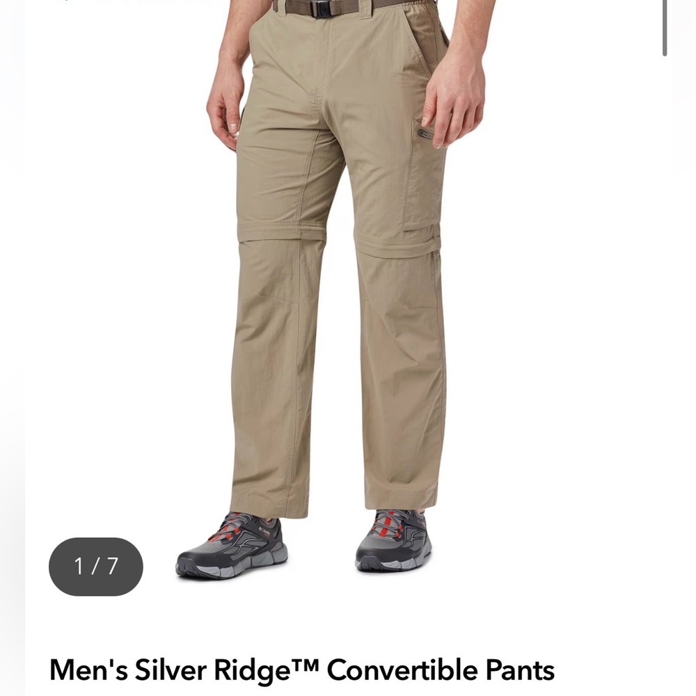 Men's Columbia Silver Ridge Convertible Beige Pants size 52/32